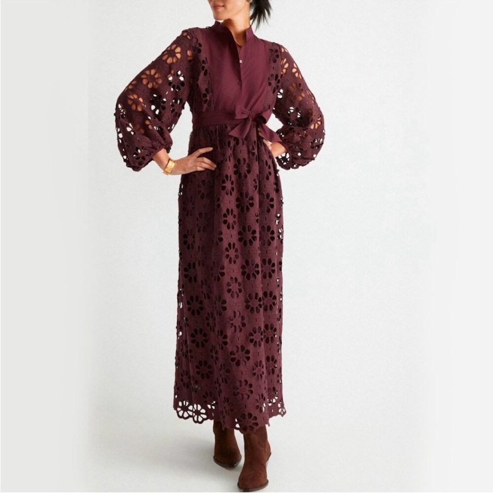 Tuckernuck Merlot Lace Calliope Dress